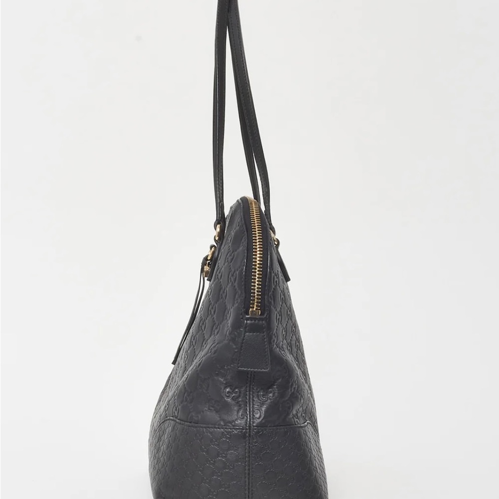 Gucci Black Textured Leather Shoulder Bag - Picture 4 of 11
